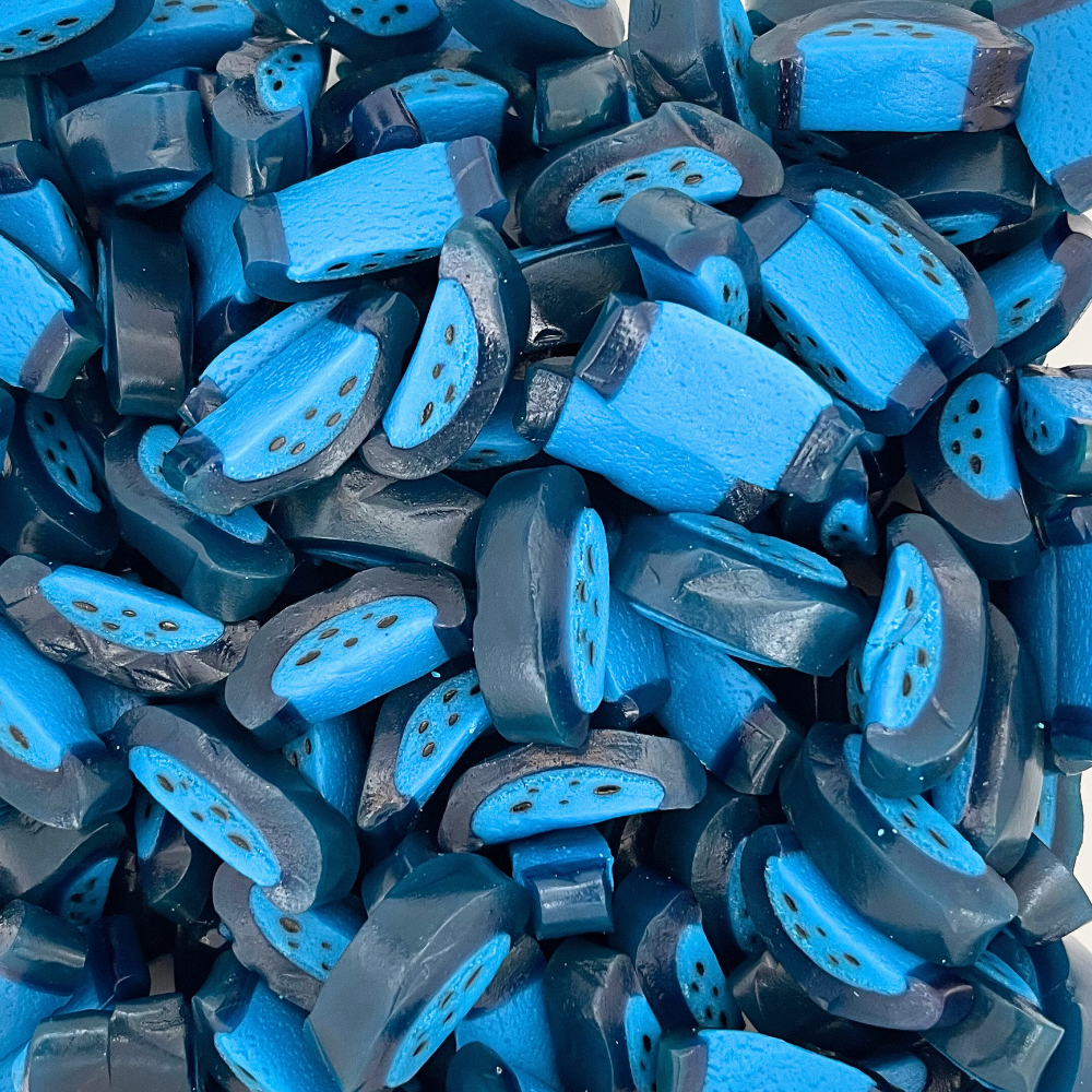 Vidal Blue Raspberry Licorice Slices – Chewy, Sweet & Tangy Candy, 2lbs (1kg)