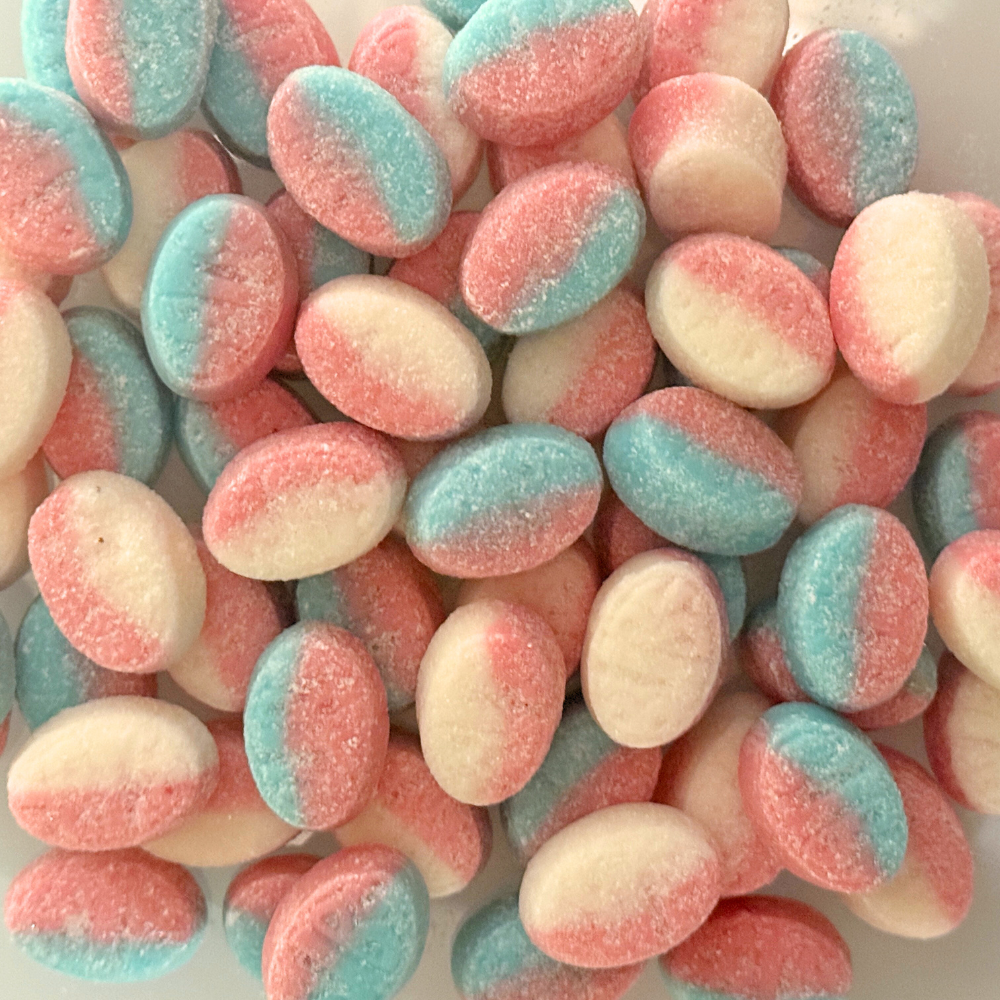BUBS Mini-Mixbeutel - Vegane Süßigkeiten, saure Erdbeere, Vanille, Himbeere, Blaubeere