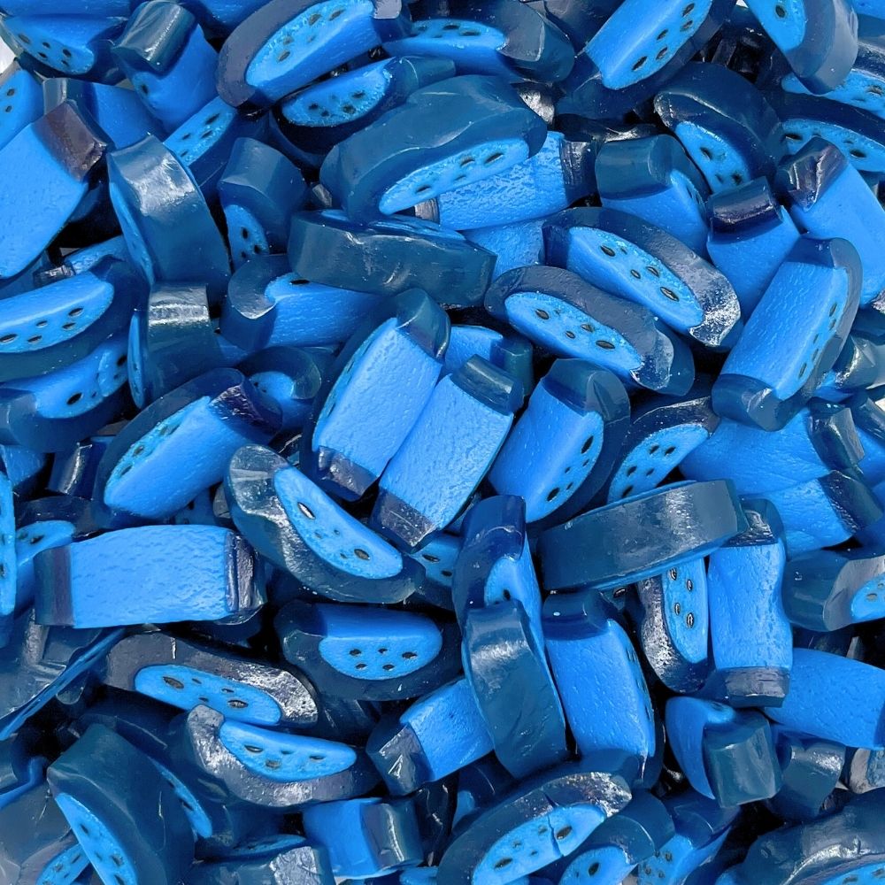 Vidal Blue Raspberry Licorice Slices Sweet Tangy Blue Raspberry Candy