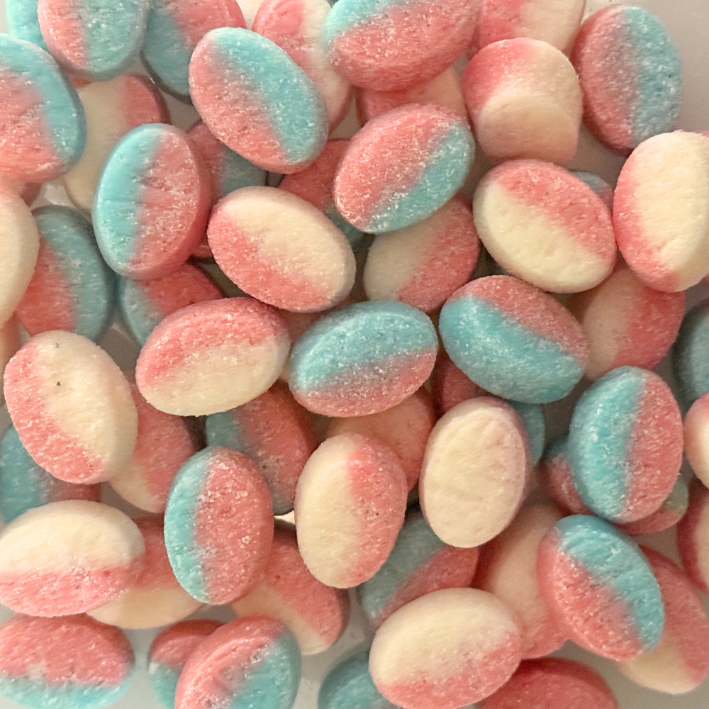 BUBS Mini-Mixbeutel - Vegane Süßigkeiten, saure Erdbeere, Vanille, Himbeere, Blaubeere