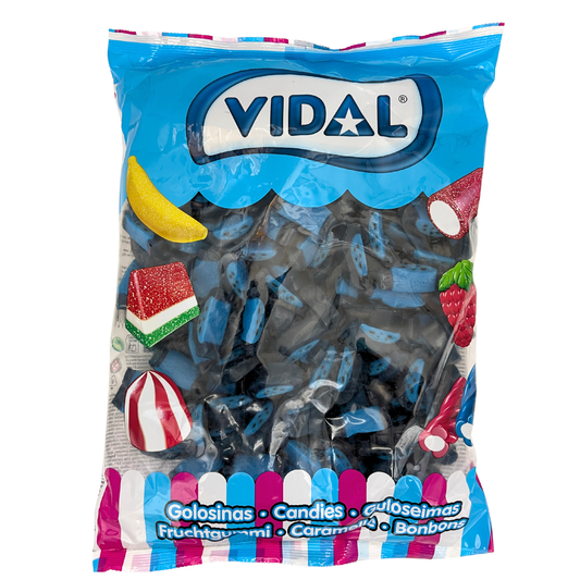 Vidal Blue Raspberry Licorice Slices – Chewy, Sweet & Tangy Candy, 2lbs (1kg)