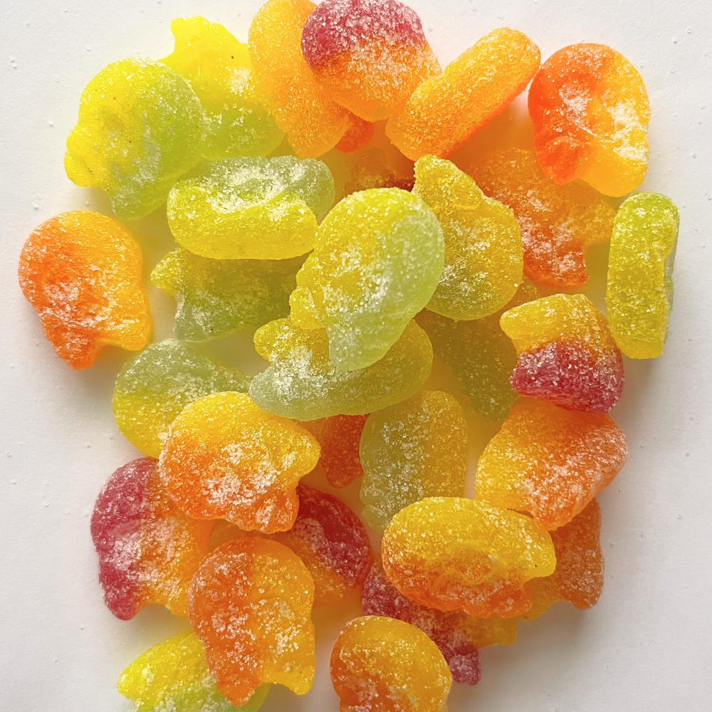 Bubs Mini Sour Skulls – Schwedische vegane Süßigkeiten, süß-saure Leckereien in mundgerechter Perfektion