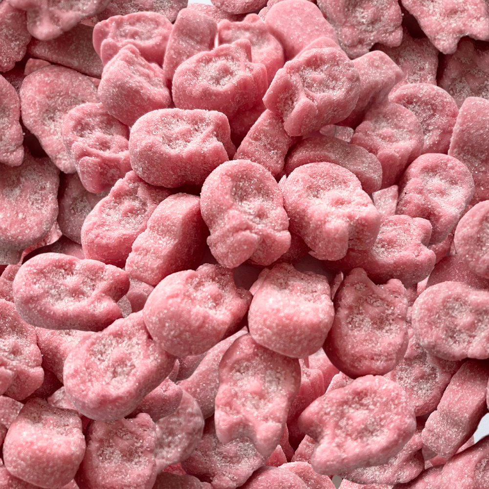 BUBS Mini Raspberry Skulls – Vegan Swedish Foam Candy – Swedisweets.com