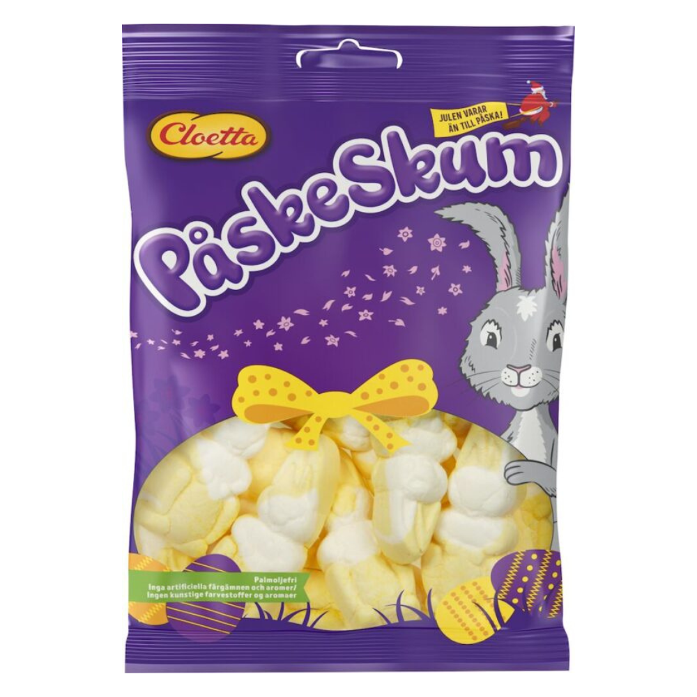 Schwedische Oster-Marshmallow-Süßigkeiten – Cloetta Paskeskum, weicher, fruchtiger Leckerbissen