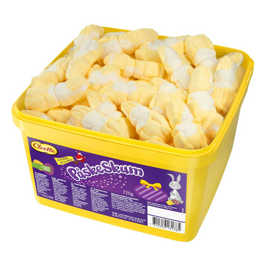 Schwedische Oster-Marshmallow-Süßigkeit – Cloetta Paskeskum, fruchtiger Kausnack