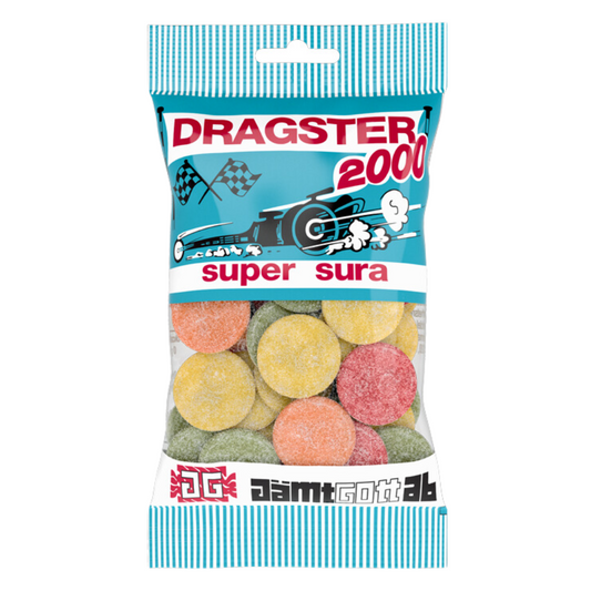 Dragster Super Sour – Schwedisches Super Sour Candy, kräftig und würzig