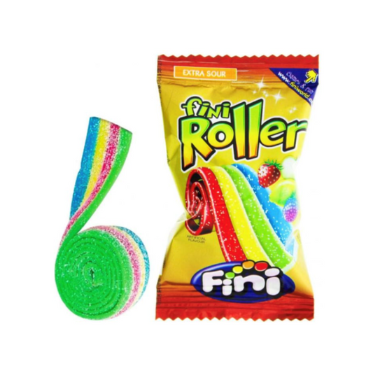 Extra Sour Roller – Regenbogen-fruchtig-saurer Bonbongürtel, kräftig und würzig