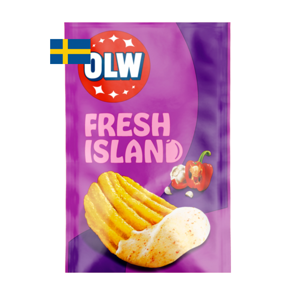 Schwedische Chip-Dips von OLW – Verschiedene Geschmacksrichtungen: Fresh Island, Wild Onion, Ranch, Sweet Chili &amp; Garlic