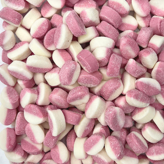 Mini Erdbeer-Vanille-Bonbons – Veganer Schaumgenuss