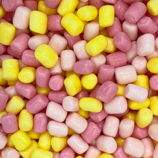 Weiche, zähe Marshmallow-Leckerei mit Zuckerüberzug und knuspriger Hülle