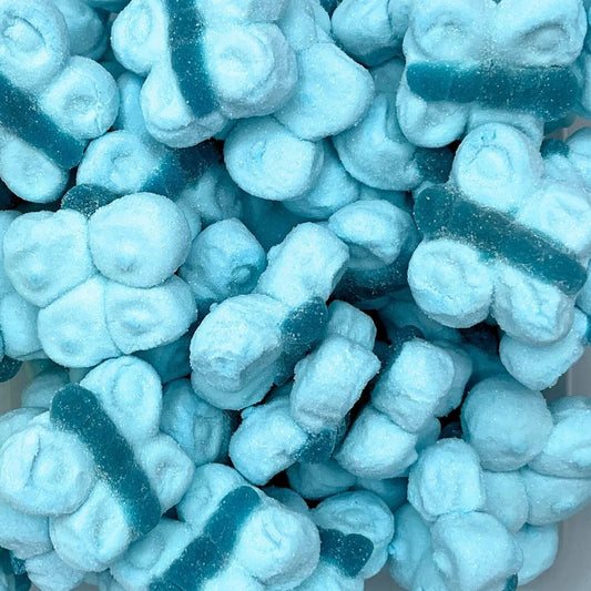Hellblaue Schmetterlings-Marshmallows – Weiche, skurrile süße Leckereien
