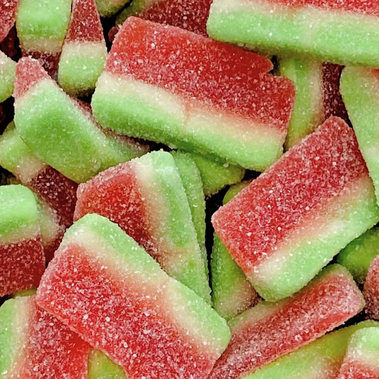 Schwedische Melonen-Bissen – Saftige Gummibärchen mit Wassermelonengeschmack, importiert aus Schweden | Lose Bonbons für Naschkatzen