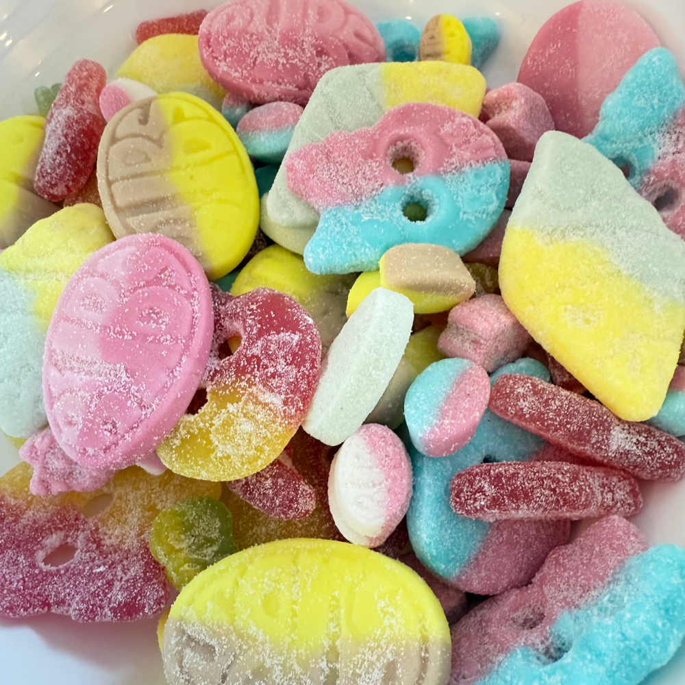 Bubs Mini Mixed Bag – Vegan Candy with Sour Strawberry, Vanilla, Raspberry & Blueberry Flavors