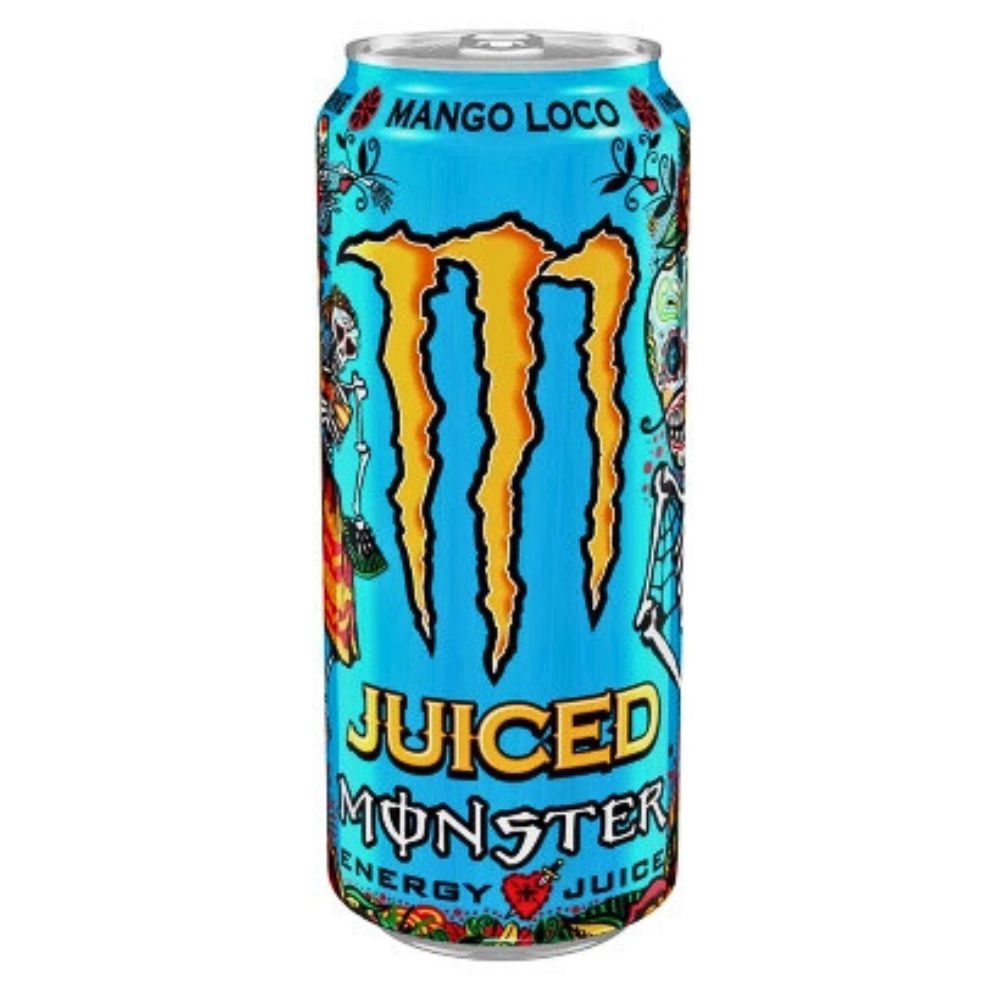 Mango Monster Design Monster Mango Loco – Tropical Fruit Energy Drink – Swedisweets.com