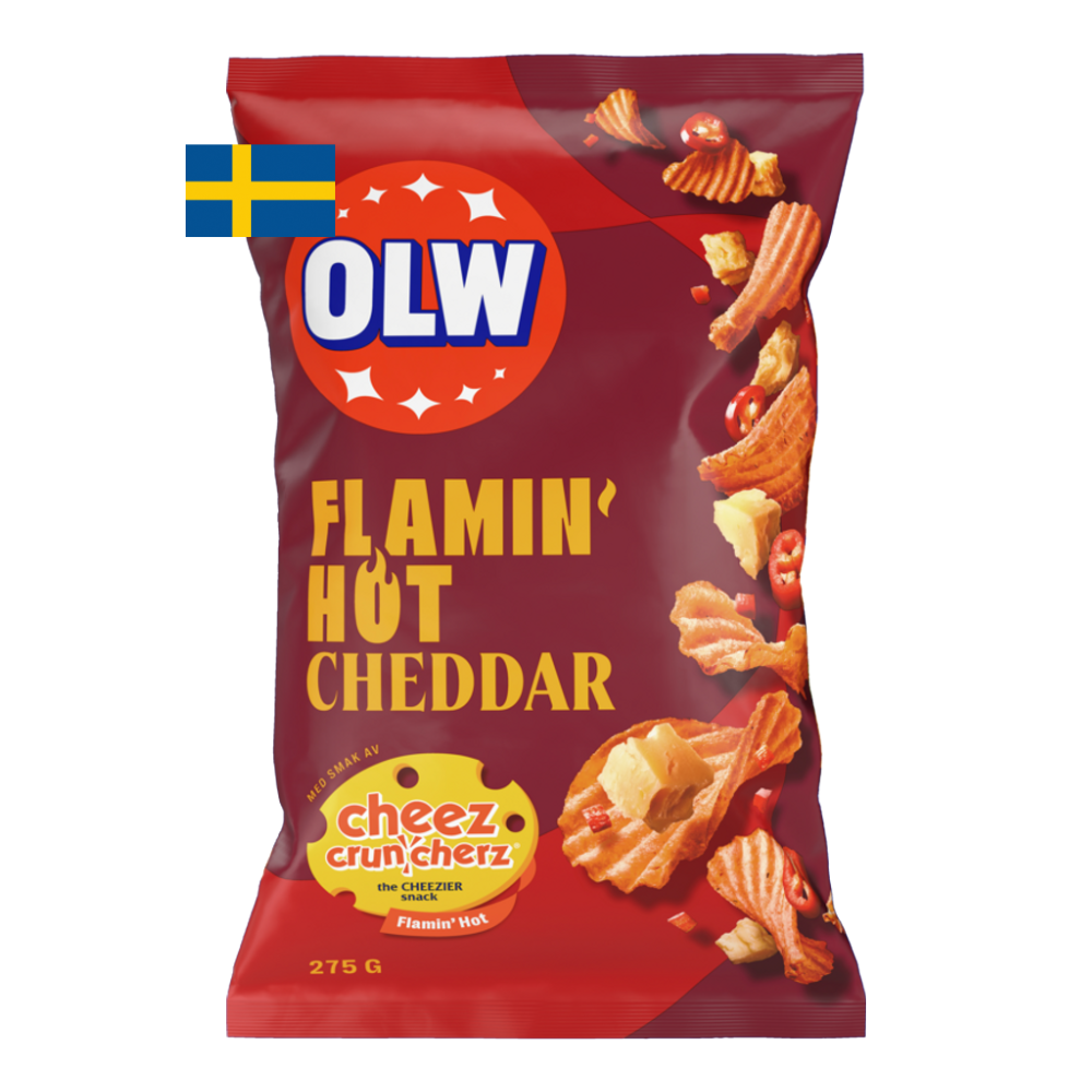 Estrella Swedish Chips Variety Pack – 180g (9.7oz) – Butter, Sea Salt, Ranch, Garlic, Cheddar & Red Onion Flavors