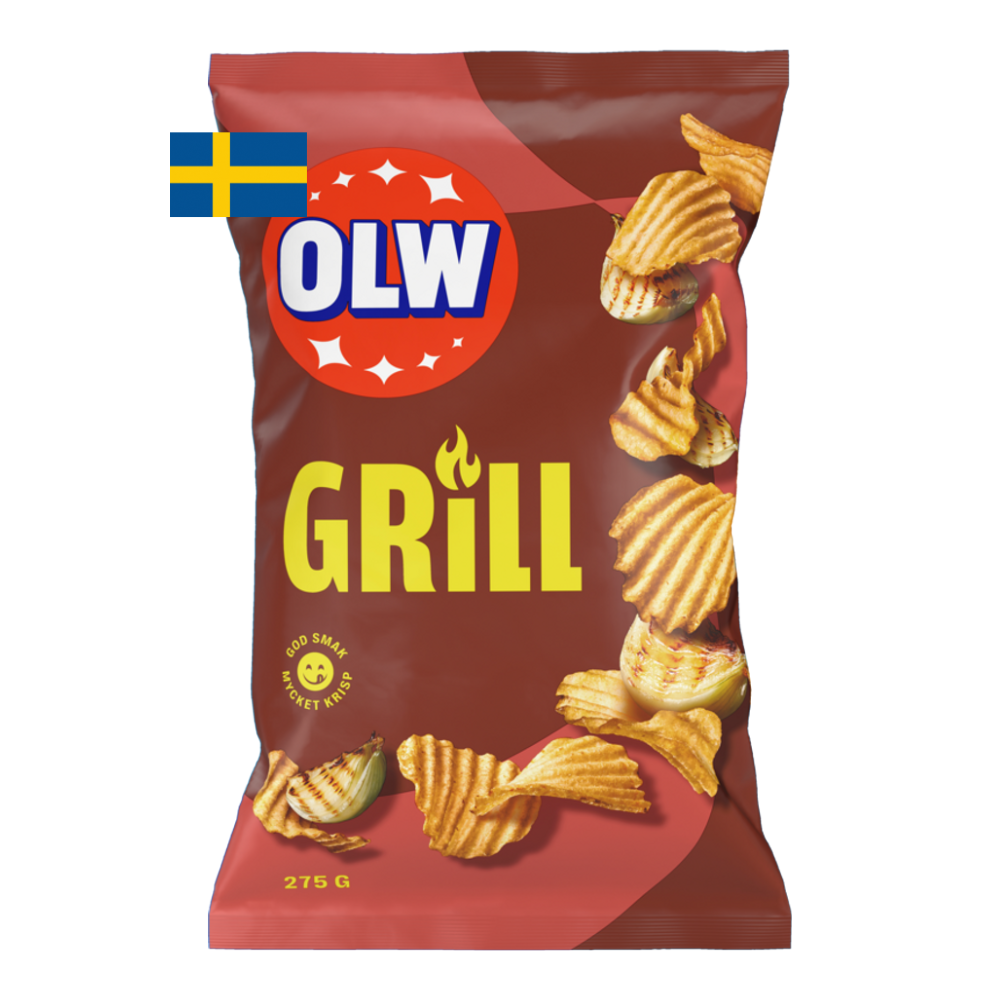 Estrella Swedish Chips Variety Pack – 180g (9.7oz) – Butter, Sea Salt, Ranch, Garlic, Cheddar & Red Onion Flavors