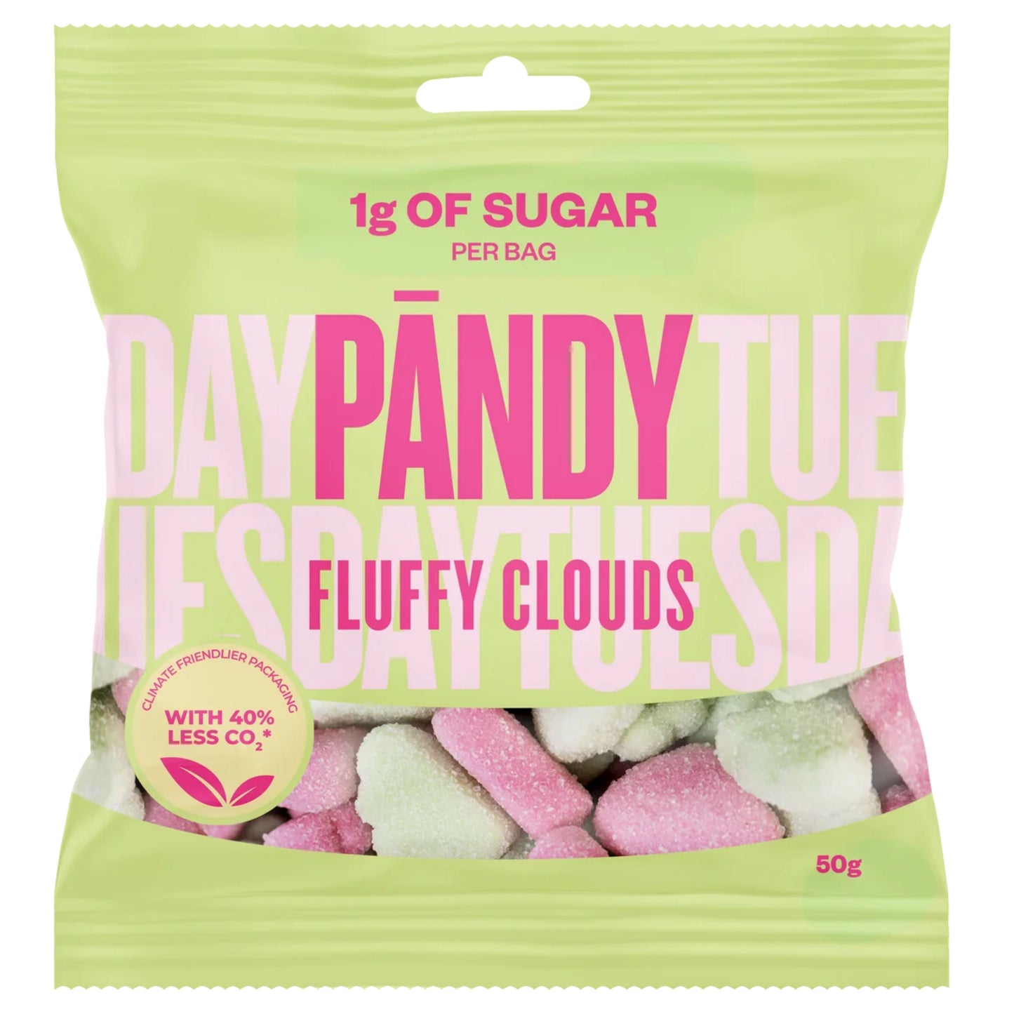 Pandy Candy Fluffy Clouds Vegane schwedische Marshmallow-Süßigkeiten Weiche, fruchtige Leckereien ohne Gelatine