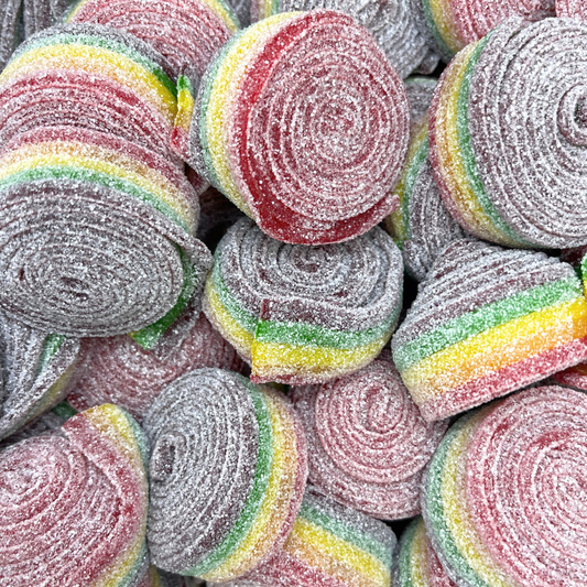 Svensk godteri - Strawberry Sitron Roll - Sweet and Tangy Svensk Candy Strips Roll-Ups - Gratis frakt