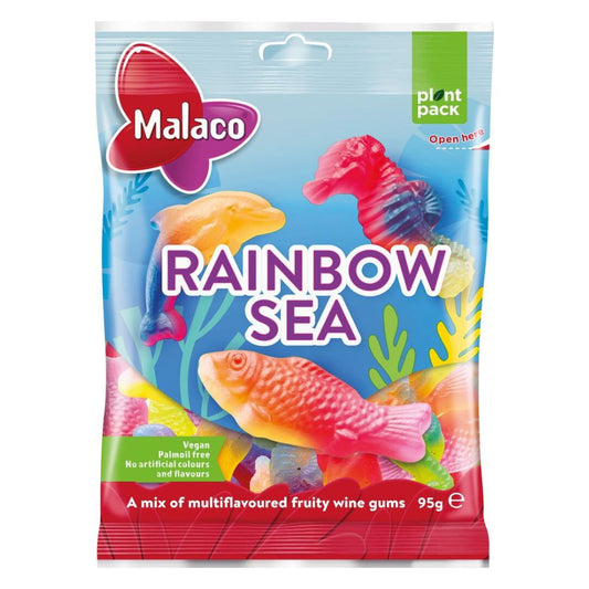 Malaco Rainbow Sea – Schwedische Süßigkeiten mit Meeresmotiven (95-g-Beutel)