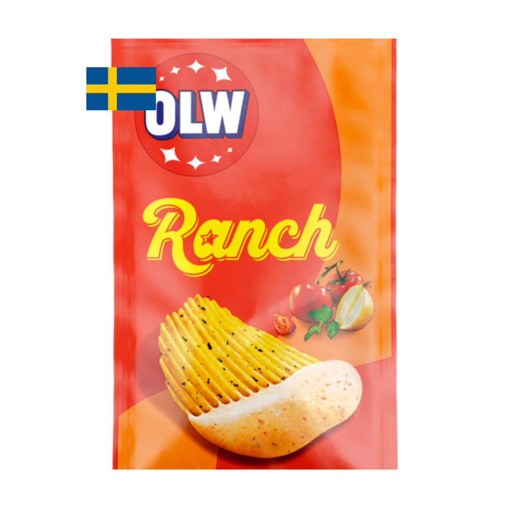 Schwedische Chip-Dips von OLW – Verschiedene Geschmacksrichtungen: Fresh Island, Wild Onion, Ranch, Sweet Chili &amp; Garlic