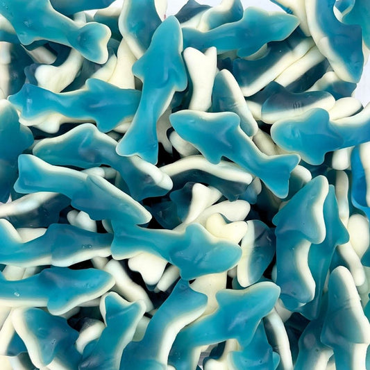 Blue Sharks Weiche Fruchtgummi-Haie aus Schweden