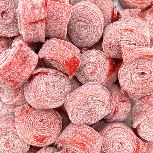Svensk godteri - Strawberry Sitron Roll - Sweet and Tangy Svensk Candy Strips Roll-Ups - Gratis frakt