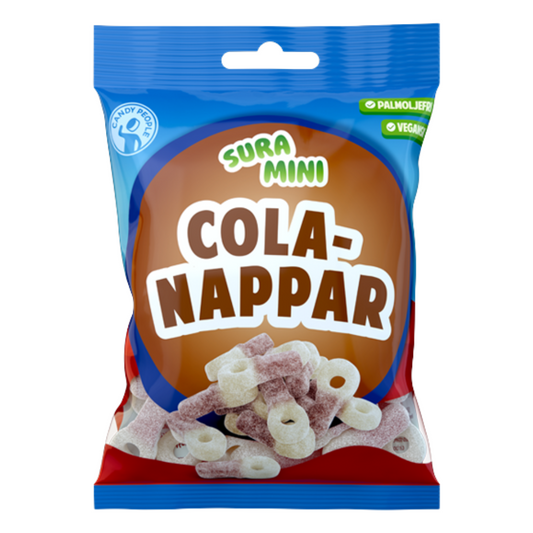 Mini Sour Cola Rings – Kaubonbons mit spritziger Hülle