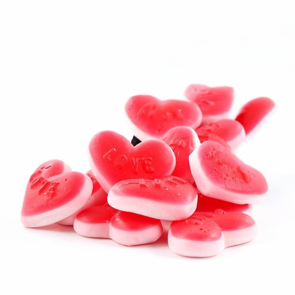 Sweet Hearts Candy Authentische schwedische Gummiherzen, fruchtig und zäh