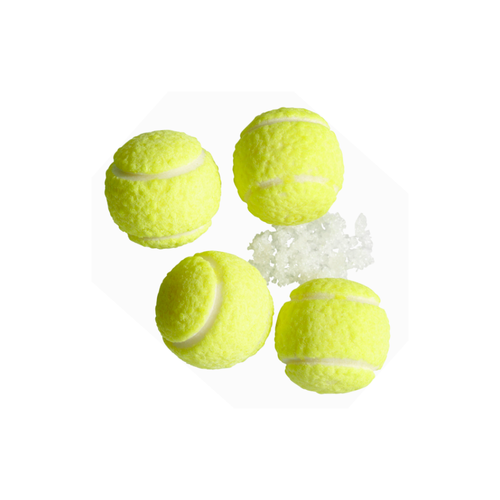 Tennisbälle, Kaugummispaß und zähe schwedische Süßigkeiten