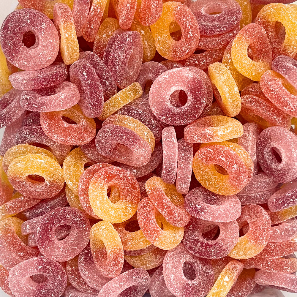 Swedish Frazer Tutti Frutti Rings Chewy Fruity Gummy Candy