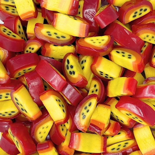 Vidal Passionsfrucht-Lakritzscheiben, exotische, zähe Passionsfruchtbonbons