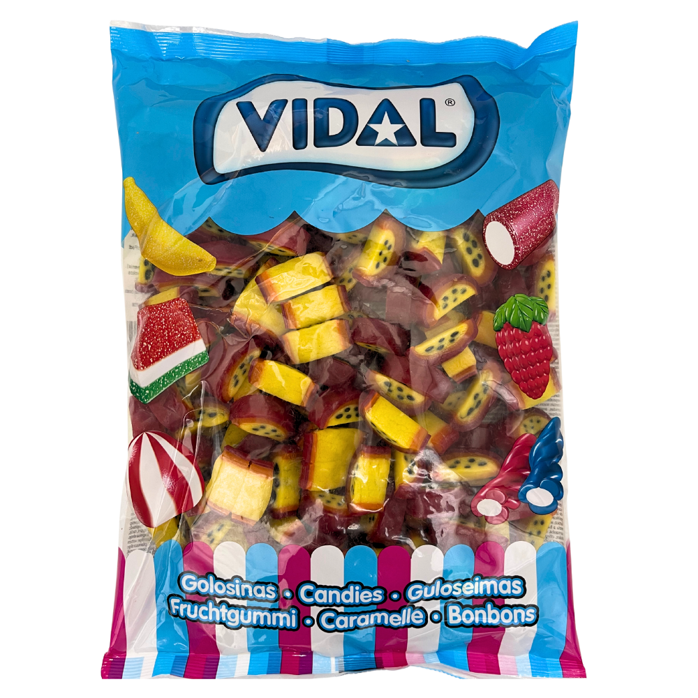 Vidal Passionfruit Licorice Slices – Tropical, Sweet & Tangy Chewy Candy, 2lbs (1kg)