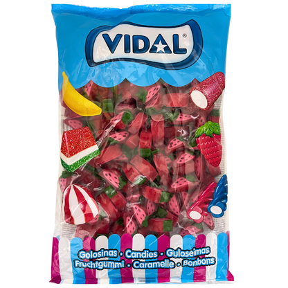 Vidal Strawberry Licorice Slices – Fruity & Chewy Candy Delight, 2lbs (1kg)