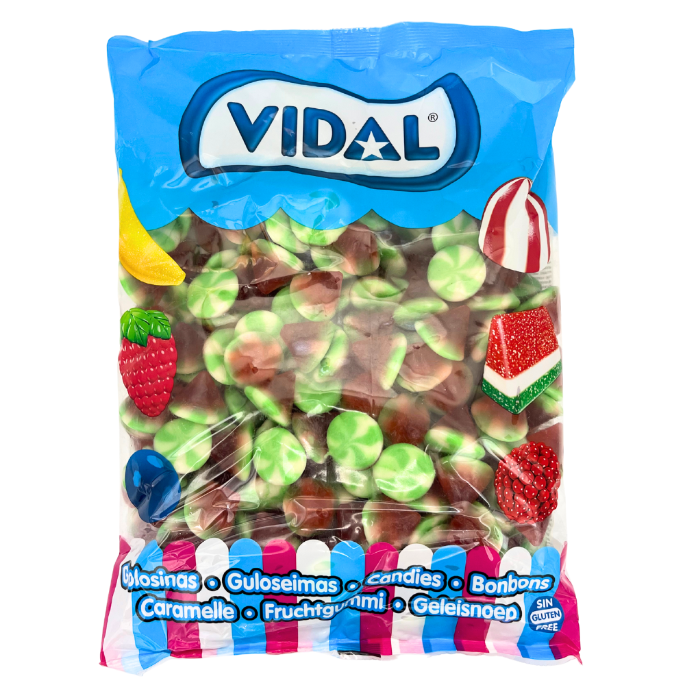 Fruktig fylte vridd kjegler – seig og myk godteri, 1 kg (2 lbs)