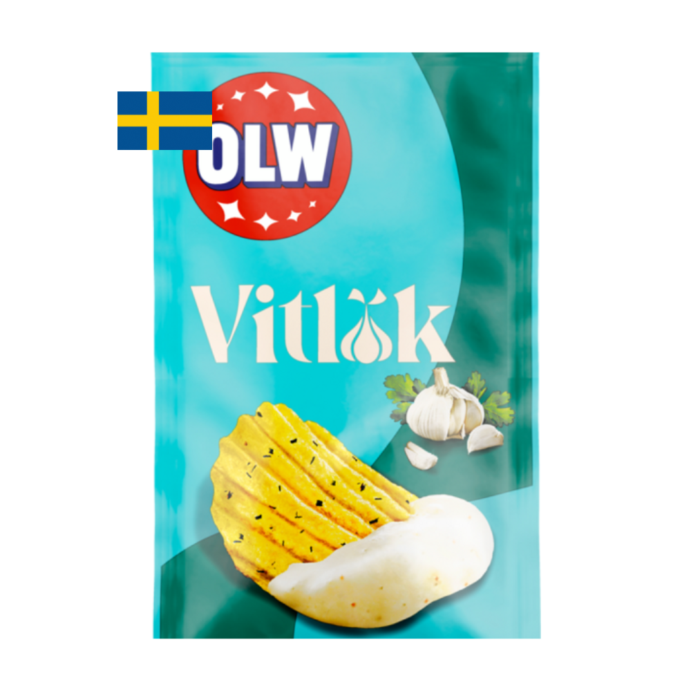 Schwedische Chip-Dips von OLW – Verschiedene Geschmacksrichtungen: Fresh Island, Wild Onion, Ranch, Sweet Chili &amp; Garlic