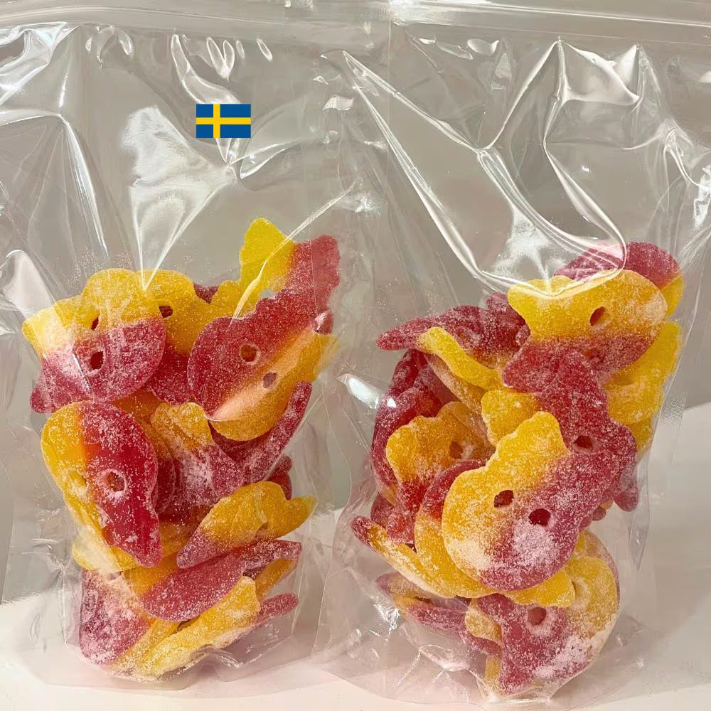 Bubs Skull Sour Strawberry, Lemon Spritzige Candy Skulls mit süß-saurer Erdbeer-Zitronen-Geschmack